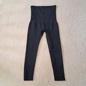 Shapermint Essentials Black Leggings Women's Large High Waisted Compression